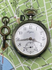 Rare Small Silver Longines Pocket Watch, Montre