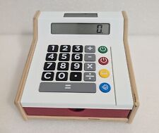 IKEA CHILDREN'S Wooden Cash Register Kids Toy Shop Store Solar Calculator Works!