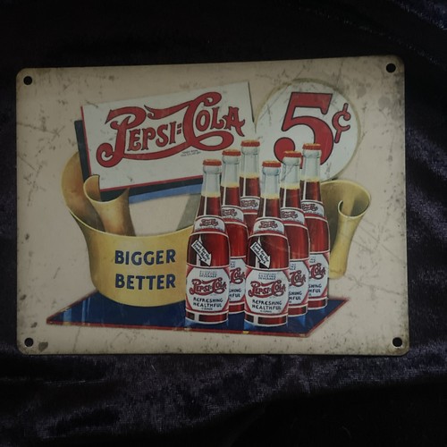 Plaque metal pepsi cola - metal,