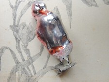 Antique DUCK Clamp Christmas Ball - Silver Glass Topic - Duck 