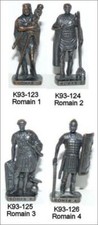KINDER 1978/1993 LES FIGURINES METAL LES ROMAINS DE L'AN 100 to 300 3D CHOICE