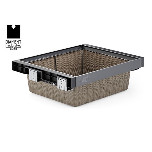 Panier rotin coulissant