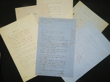Champfleury - Set of 6 Signed Autograph Letters - Manuscript - Lot