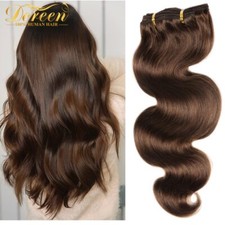 Full Head Wavy Clip Hair Extensions Brazilian Machine Remy Natural Human Hair