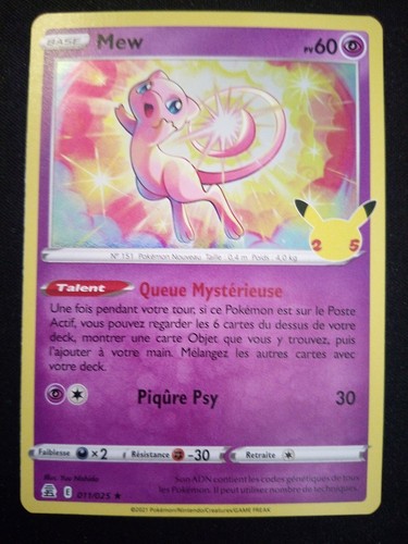 Carte pokémon mew 011 - carte,