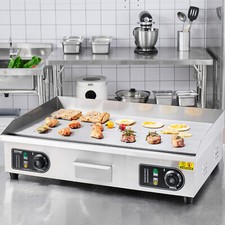 VEVOR Plancha Électrique Plaque à Snacker Commerciale 4400 W 50-300 °C Réglable