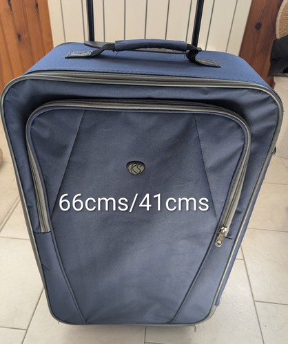 Valise trolley souple bleue - , 66