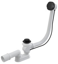 Alcaplast Vidage Baignoire Noir Automatique