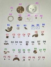 Omega Cal 503 Parts Movement Balance Fork Wheels Springs Bridge 500 501 502 505