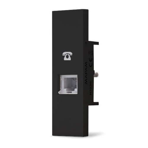 Prise téléphone rj11 noire - rj11,