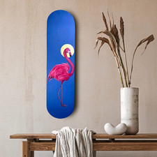Skateboard rose flamant rose