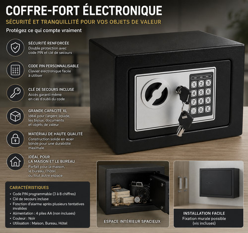 Coffre fort électronique - électronique, xl