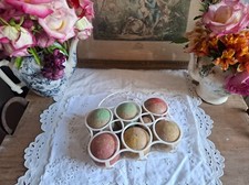 vintage  boule en bois pétanque jeu art populaire