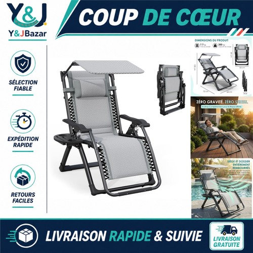 Chaise longue zéro gravité