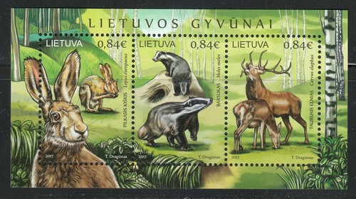 Feuille timbres lituanie - timbres,