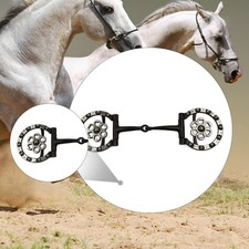 Mors à anneaux en D pour chevaux, mors simple pour chevaux de compétition en