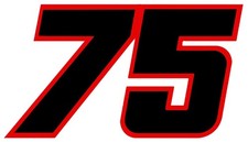 STICKER NUMERO 75 MOTO GP
