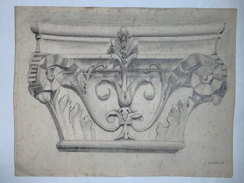 Dessin chapiteau corinthien