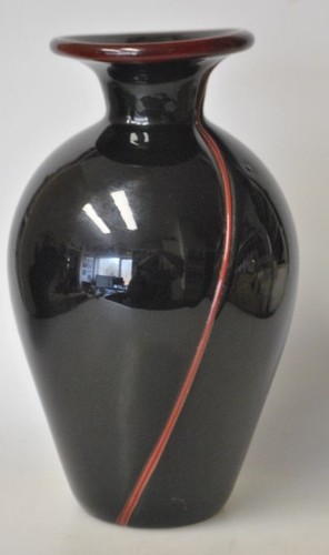 Vase verre noir glacé - en,