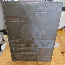 Plaque matrice cuivre chef