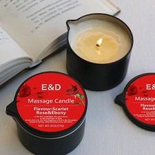 bougie de massage senteur Rose