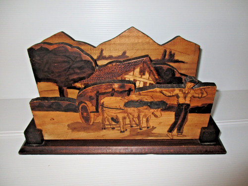 Ancien porte courrier bois - en,