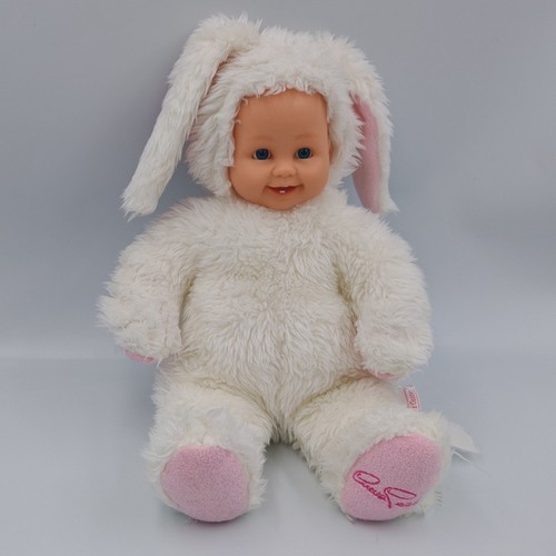 Poupée lapin blanc rose - blanc, anne