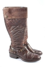 BELSTAFF Bottes à tige large Dames Botte haute T EU 37 brun style décontracté