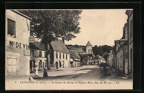 Cpa lavardin centre du - cpa,