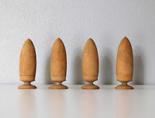 Lot of 4 old box, turned wooden needle holder case, boxwood, sewing, decoration