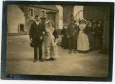 Vintage PHOTO, Military Wedding Medal Traditional Breton Costume Brittany