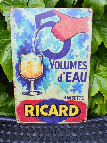 Plaque métal ricard - métal, 20x30cm