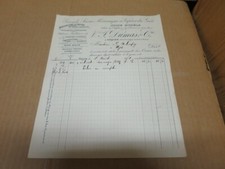 ORSAN (Gard) wood invoice sawmill mechanical steam cases DUMAS et Cie 1909