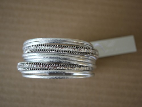 Bracelet multi brun gaîné - brun,