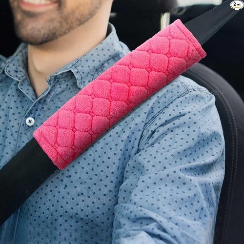 Plush car seat belt cushions - seat,