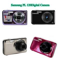 Samsung PL120 Digital Camera 14.2MP Dual LCD Vintage Red/Purple/Black in English