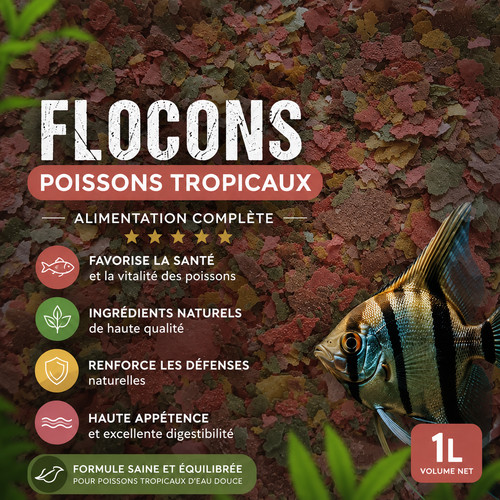 Flocons poissons tropicaux - ,