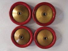 MECCANO SET OF 4 ANTIQUE WHEELS