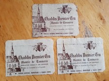 lot 3 x étiquettes vin