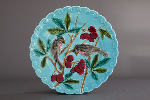 Assiette barbotine majolique - barbotine,