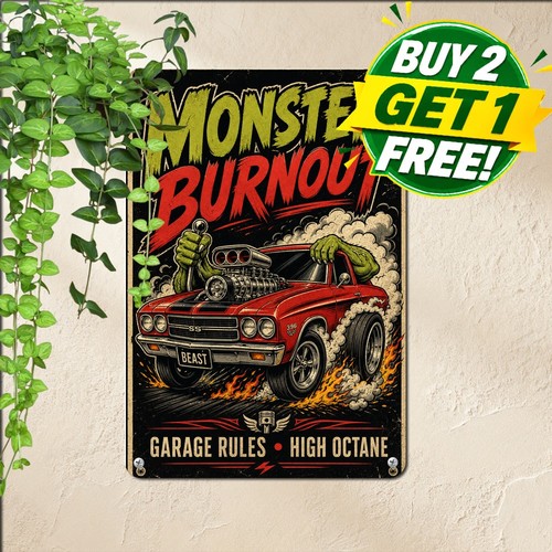 Vibrant red muscle - comic, sign