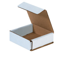 1-700 CHOOSE QUANTITY 3x3x1 Corrugated White Mailers Packing Boxes 3" x 3" x 1"