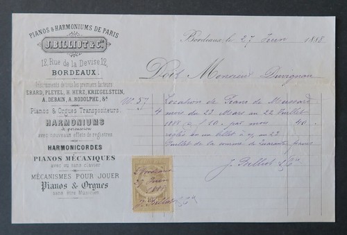 Facture 1888 bordeaux piano - 1888,