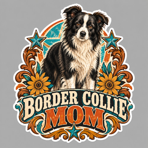 Border collie sticker - border,