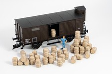 50 tonneaux, barrique en bois 228L H0 1:87 HO Diorama Train Marchandise LVM