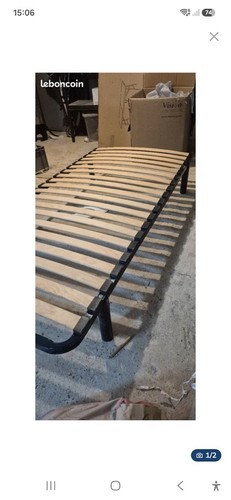 Sommier métal noir avec