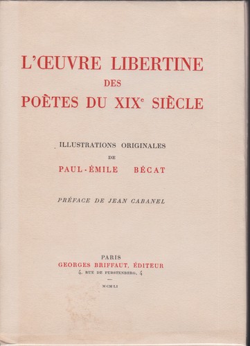 Oeuvre libertine des - l'oeuvre, poetes