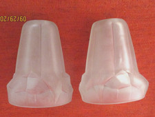 2 TULIPES PAIRE ART DECO VERRE