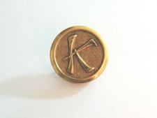 Antique Chinese Ideogram FIRE French Metal Button 2.2cm