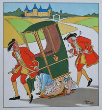 Curiosa VOITURE ACCIDENT Gravure JEAN DROIT Humour XX°